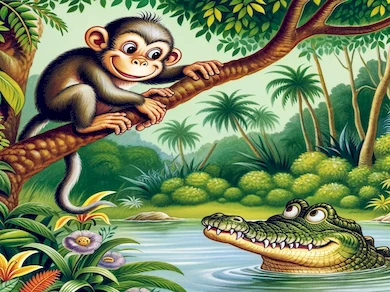 monkey and crocodile story