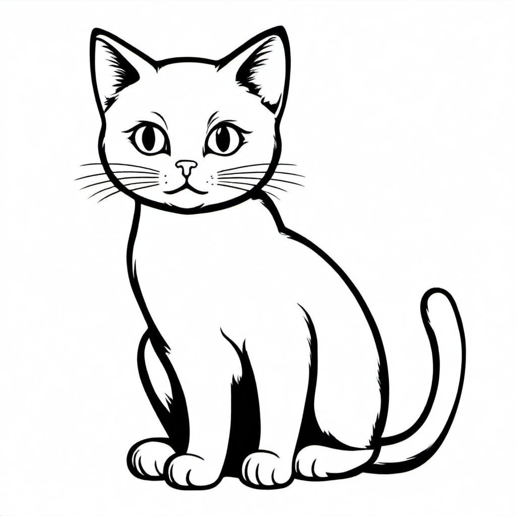 Coloring pages Cat Kidspep