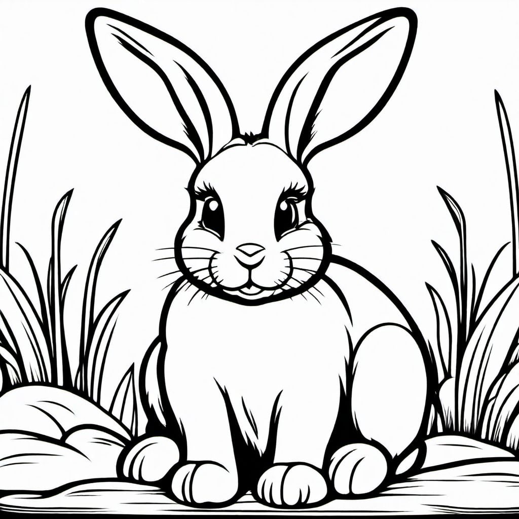 Bunny coloring pages kidspep