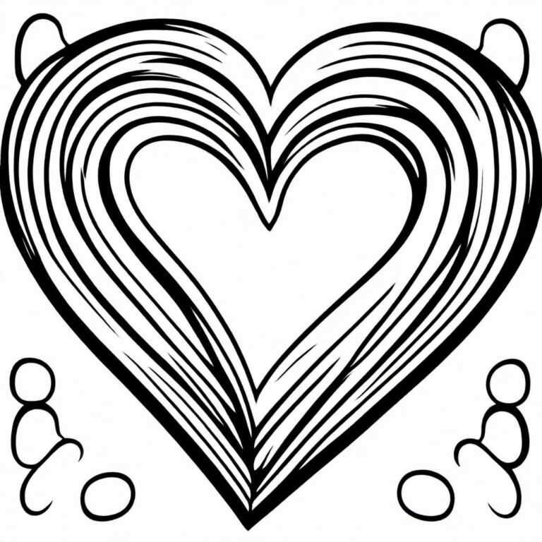 heart coloring sheet