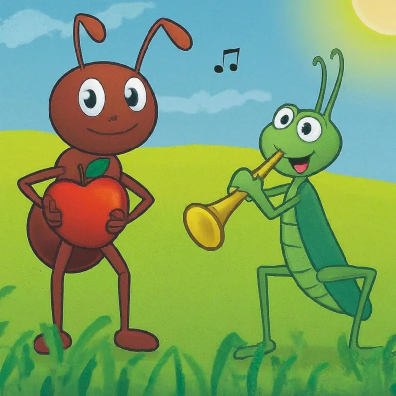 Aesop ant and grasshopper Story